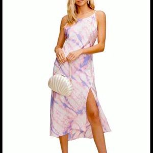 ASTR the label tie dye midi dress